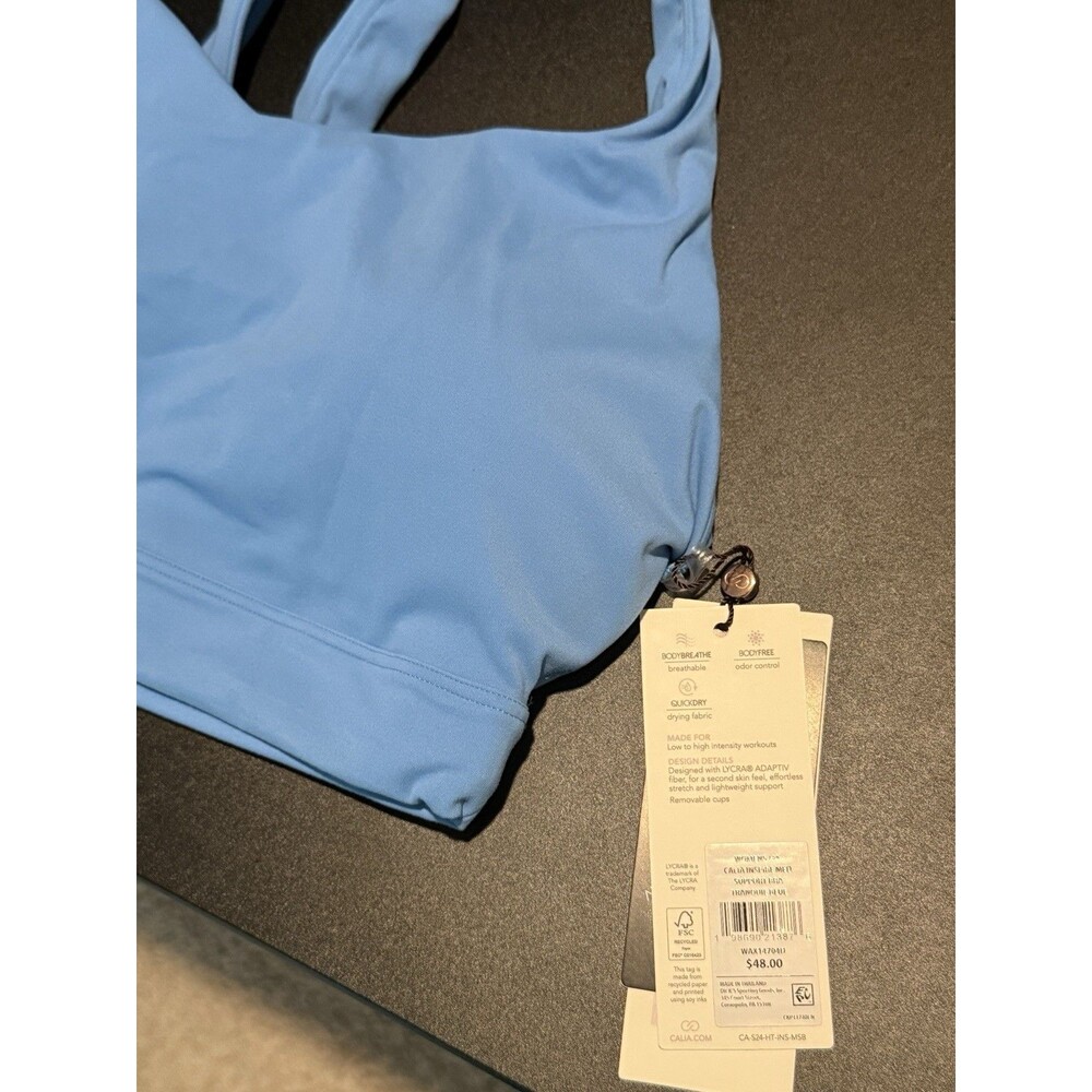 Calia Inspire Medium Support Sports Bra Lavender Blue Women’s XS NWT Free Ship - Picture 2 of 4